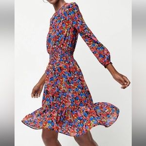 J Crew Watercolor Printed Dress